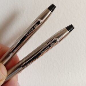 Pair of Brushed Chrome CROSS Pens